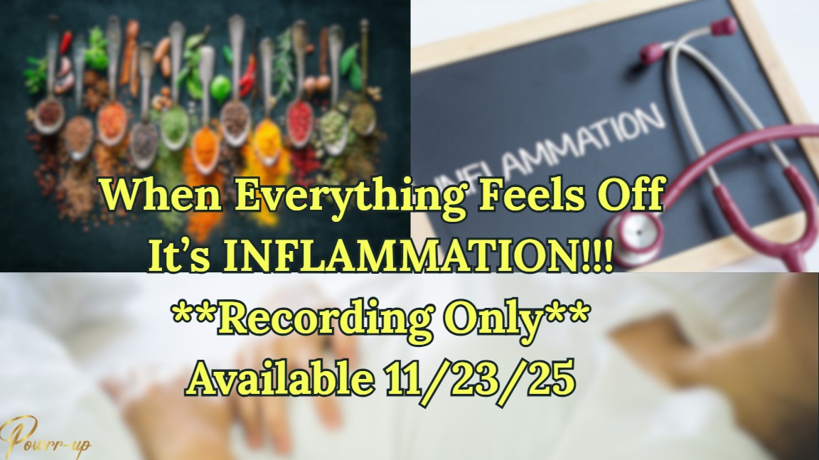 Class 1: Inflammation (Single Class). Choice of "Live Only" or "Recording."