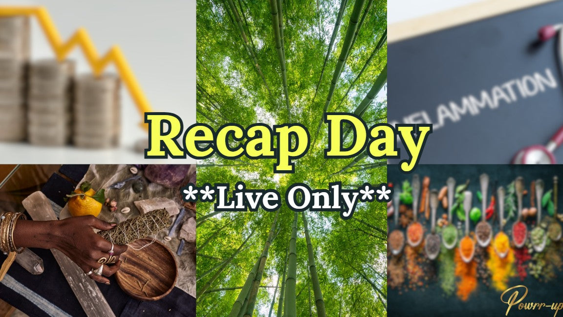 Class 7: RECAP DAY (Single Class) "Live" or "Recording"