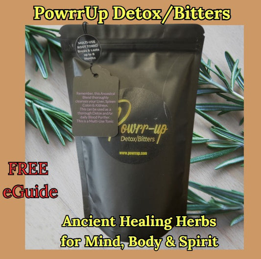 PowrrUp Detox/Bitters. (REMOVES TOXINS + LOWERS INFLAMMATION + PURIFIES BLOOD)
