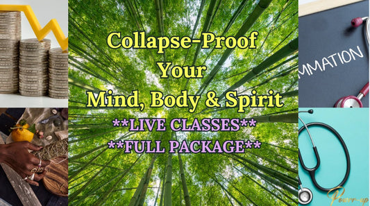 Advertisement for collapse-proof classes with nature-themed background